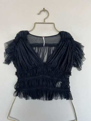 Free people schwarzes netz top - free,