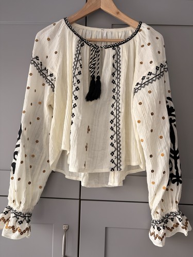 Free people bauernbluse creme - bauernbluse,
