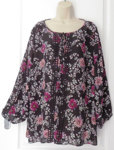 Plus damen schwarz blumen - m&co,