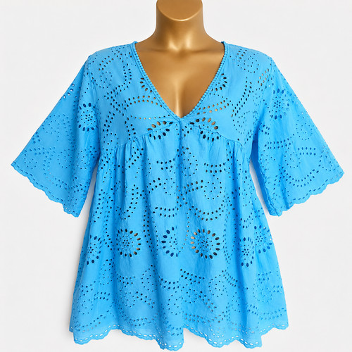 Billi blau broderie - blau,