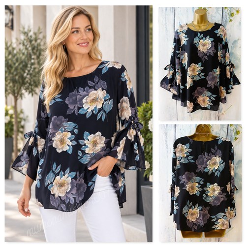 Neu marine blumen chiffon - f&f,
