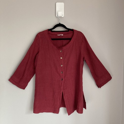 Damen leinen tunika top - top, shirt