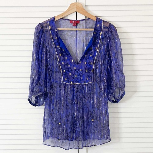 Monsoon top blau gold - monsoon, gr.