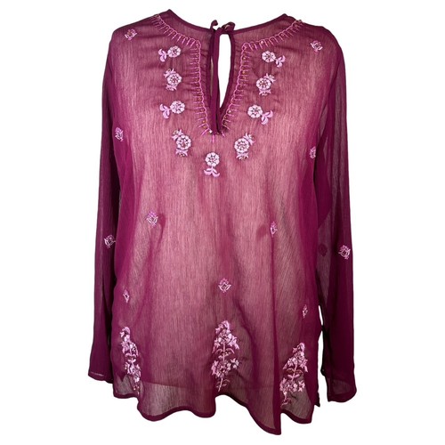 Lila transparent bestickt - transparent,