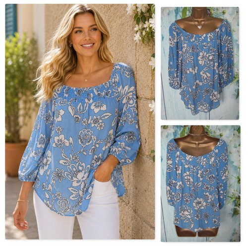 Römisch blau blumen bardot - blumen,