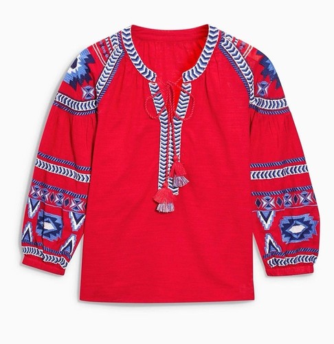 Next rotes besticktes - , boho-top