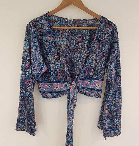 Blau top shrug bolero cropped - blau,