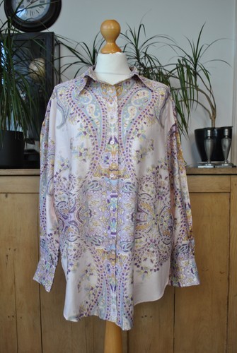 Lila paisley hemd - paisley,